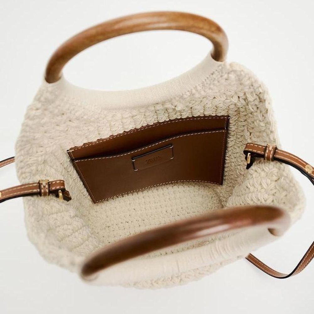 Zara Macramé bucket bag - Picture 3 of 11